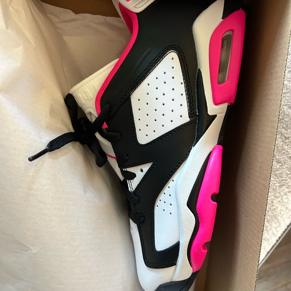 Jordan Black and Pink Women's Sneakers